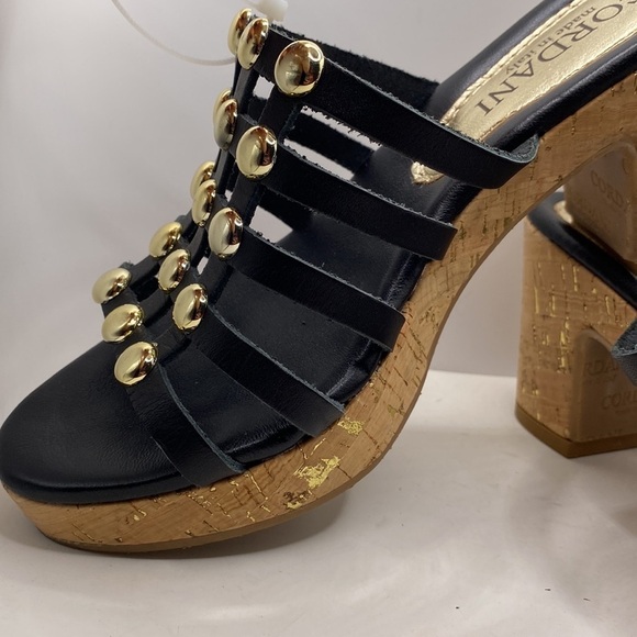 Cordani Keqne Italian Leather Caged Platform Cork Sandals - Picture 3 of 16
